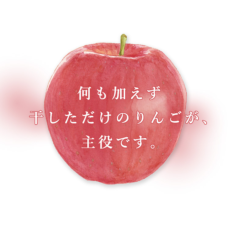 何も加えずに干しただけのりんごが、主役です。