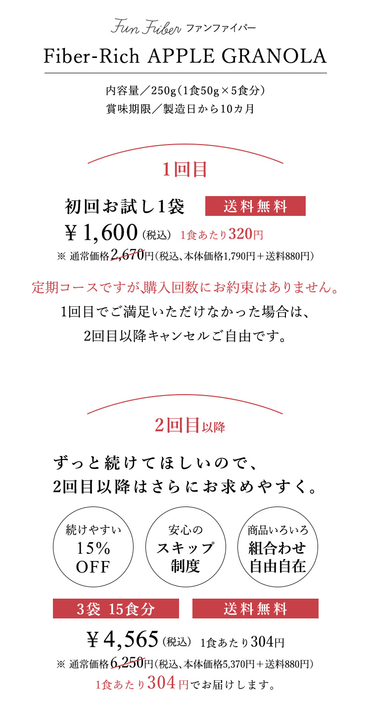ファンファイバー　アップルグラノーラ